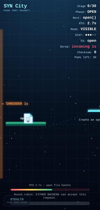 Kernel Panic - the file descriptor floats up the lane while Shred crawls behind