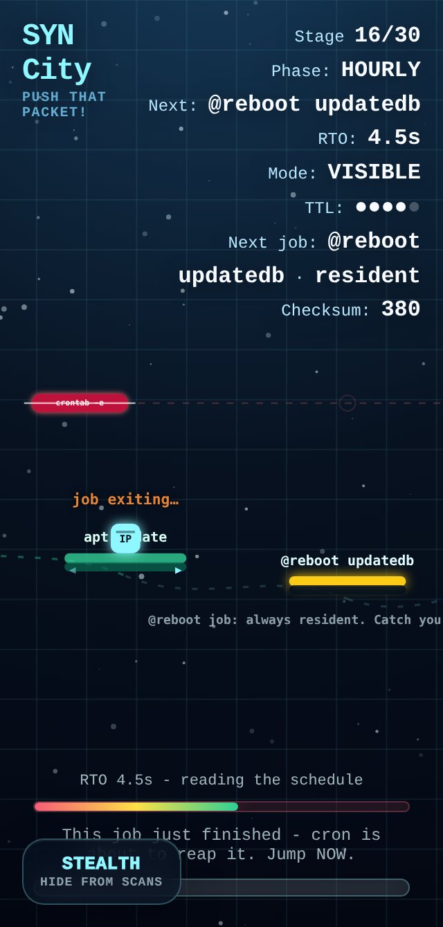SYN City — Crontab Chaos gameplay